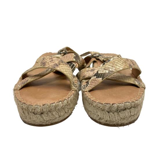 Madewell | Malia Espadrille Sandal in Snake Embossed Leather - Picture 4 of 10